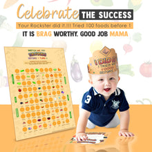 Cradle Plus 100 Foods Before 1 Scratch Off Poster - Yellow