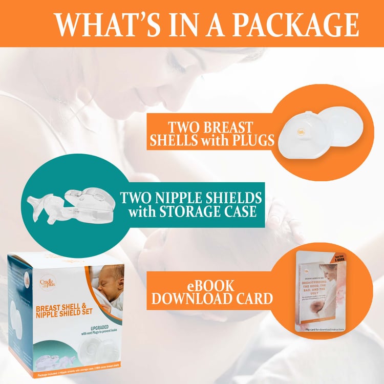 MAM Breastfeeding Nipple Shields with Sterilizing Storage Case, Size 2  Regular 23mm, 2-Count