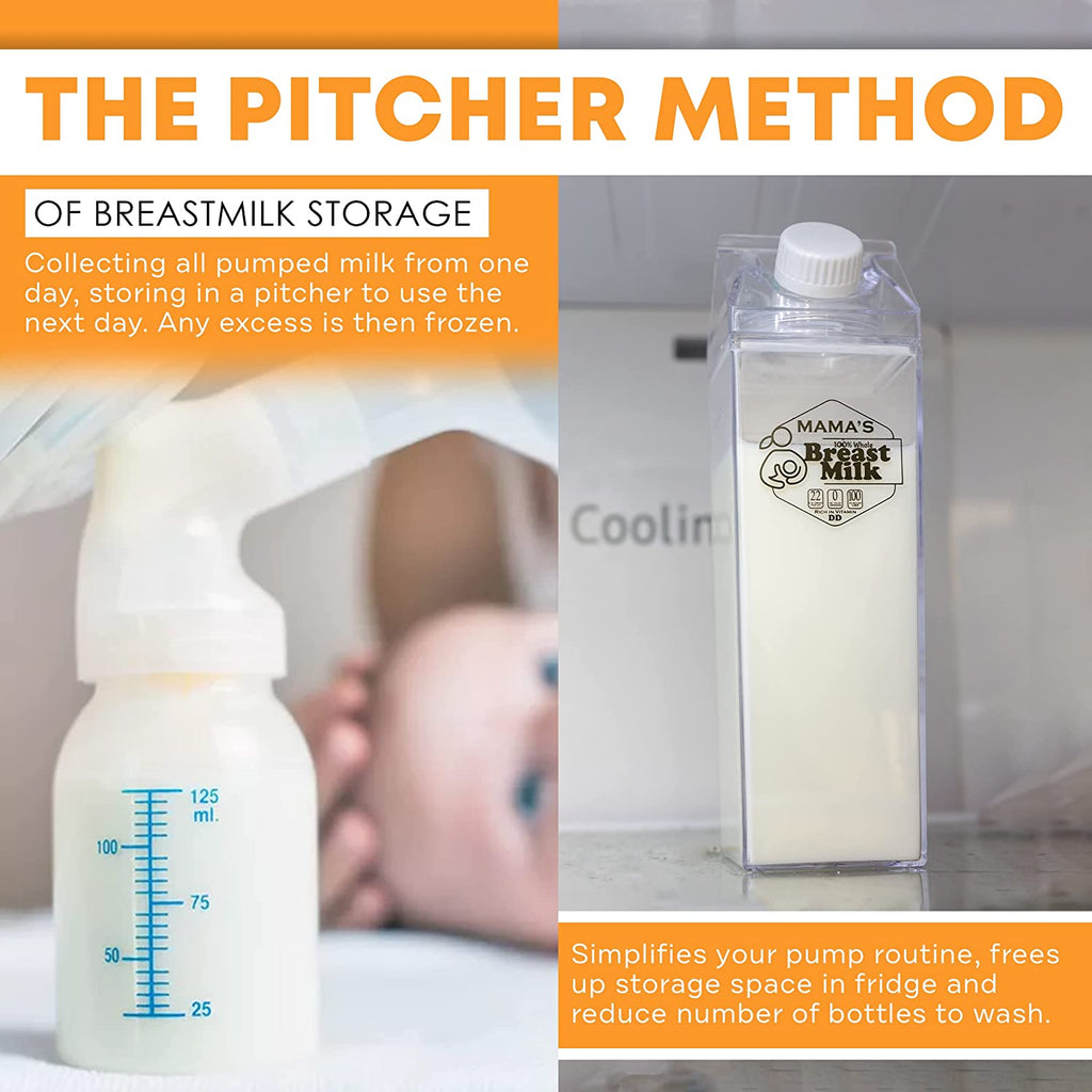 The pitcher method for breastmilk #exclusivepumping #ep