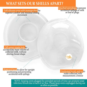 Nipple Shield & Milk Collector shells for breast milk