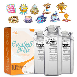 Breastmilk Pitcher (3pack-17oz) W/ 10 breastfeeding stickers