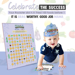 Cradle Plus 100 Foods Before 1 Scratch Off Poster - Pink