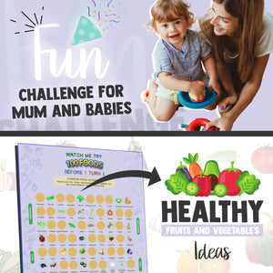 Cradle Plus 100 Foods Before 1 Scratch Off Poster - Pink