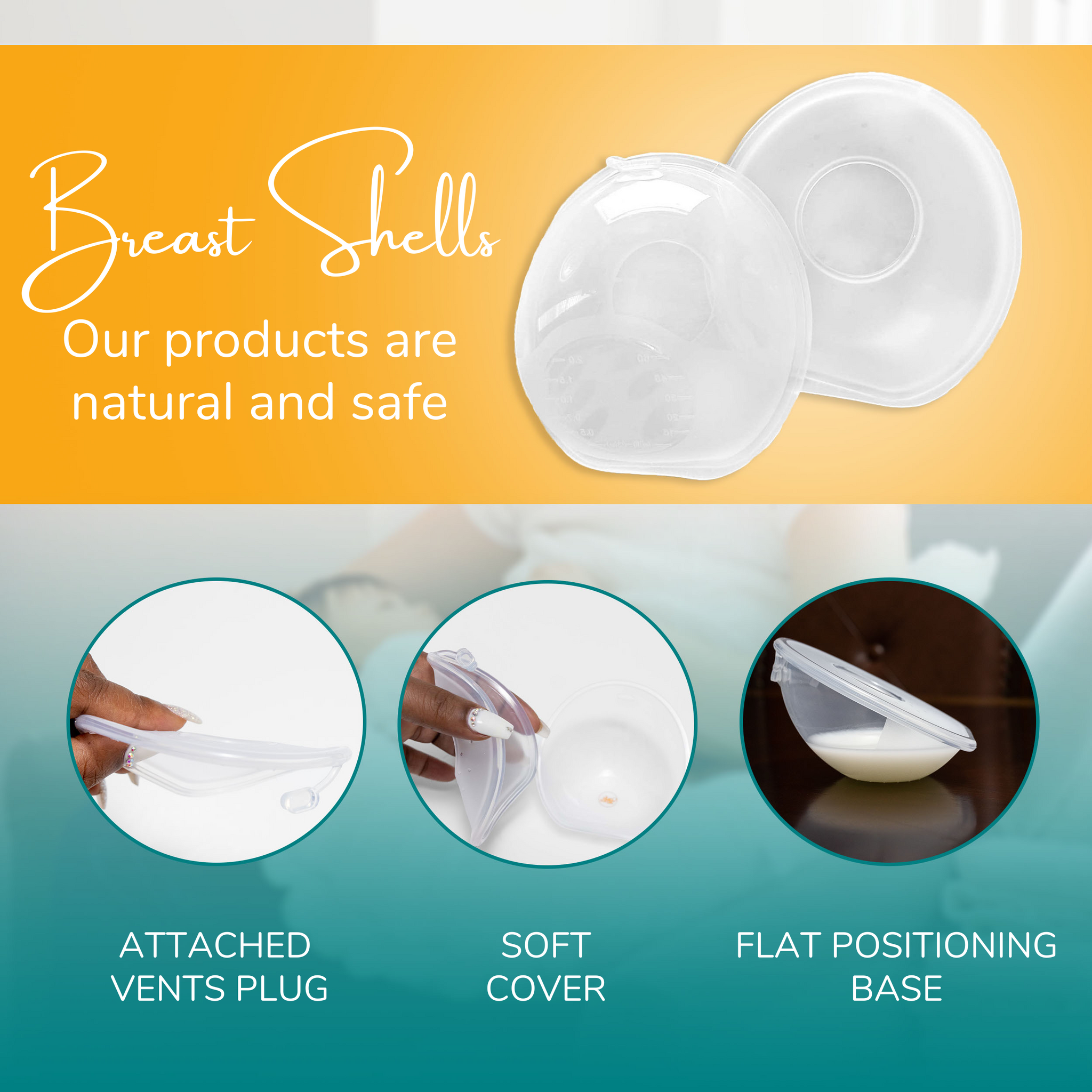 Nipple Shield & Milk Collector shells for breast milk – Cradle Plus