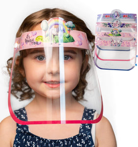 Kids Face Shield Unicorn Design Anti-Fog Face Shields for Kids